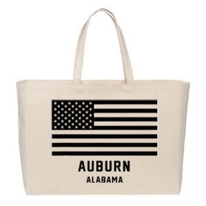 Auburn Alabama Usa American Flag Patriotic Cotton Canvas Jumbo Tote