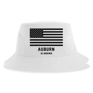 Auburn Alabama Usa American Flag Patriotic Sustainable Bucket Hat