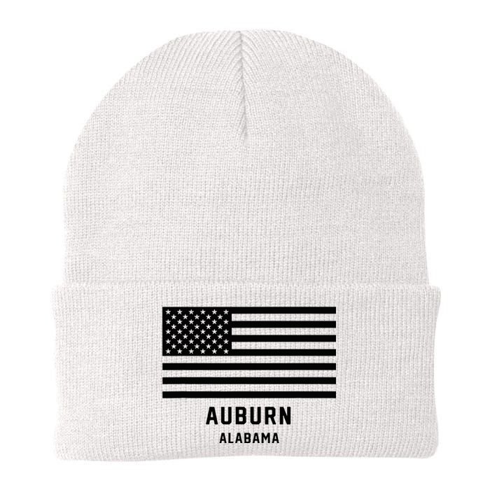 Auburn Alabama Usa American Flag Patriotic Knit Cap Winter Beanie