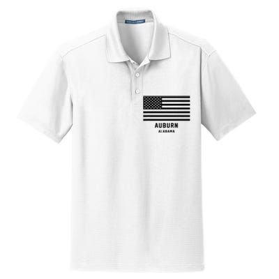 Auburn Alabama Usa American Flag Patriotic Dry Zone Grid Polo