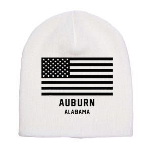 Auburn Alabama Usa American Flag Patriotic Short Acrylic Beanie