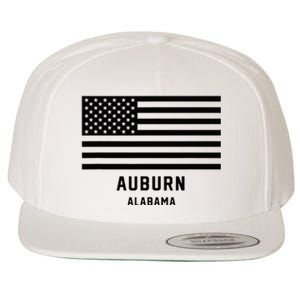 Auburn Alabama Usa American Flag Patriotic Wool Snapback Cap