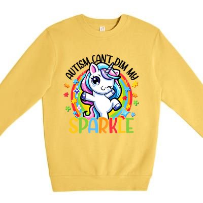 Autism Awareness Unicorn Gift For Autism Mom Funny Gift Premium Crewneck Sweatshirt