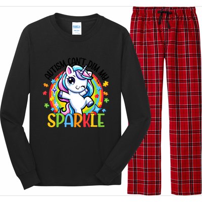 Autism Awareness Unicorn Gift For Autism Mom Funny Gift Long Sleeve Pajama Set