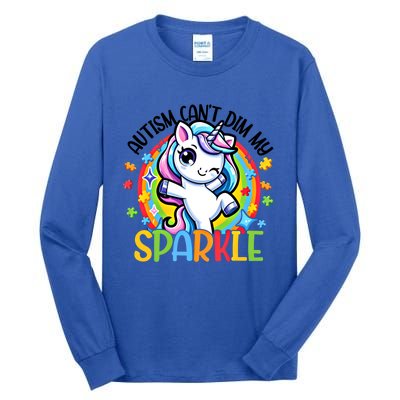 Autism Awareness Unicorn Gift For Autism Mom Funny Gift Tall Long Sleeve T-Shirt