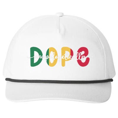 African American Unapologetically Dope Black History Month Snapback Five-Panel Rope Hat