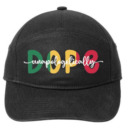 African American Unapologetically Dope Black History Month 7-Panel Snapback Hat