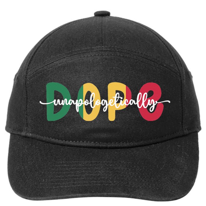 African American Unapologetically Dope Black History Month 7-Panel Snapback Hat