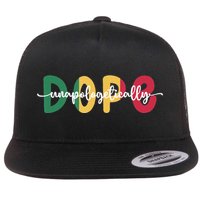 African American Unapologetically Dope Black History Month Flat Bill Trucker Hat