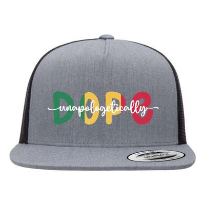 African American Unapologetically Dope Black History Month Flat Bill Trucker Hat