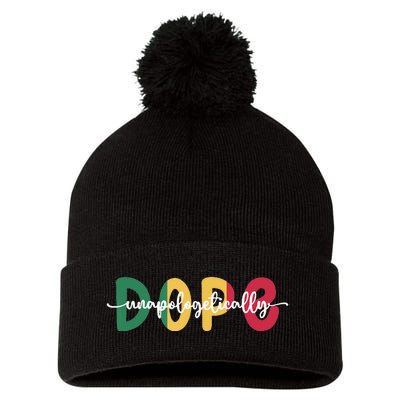 African American Unapologetically Dope Black History Month Pom Pom 12in Knit Beanie