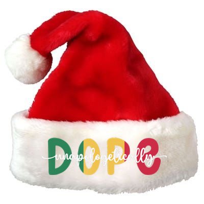 African American Unapologetically Dope Black History Month Premium Christmas Santa Hat