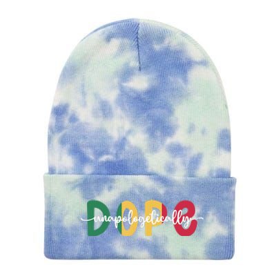 African American Unapologetically Dope Black History Month Tie Dye 12in Knit Beanie