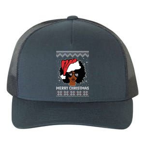 African American Ugly Christmas Sweater Pajama Gift Yupoong Adult 5-Panel Trucker Hat