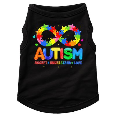 Autism Accept Understand Love Autism Awareness Doggie Tank