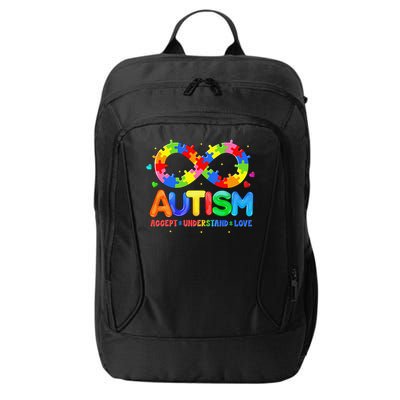 Autism Accept Understand Love Autism Awareness City Backpack