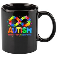 Autism Accept Understand Love Autism Awareness 11oz C Handle Ceramic Mug