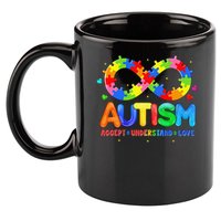 Autism Accept Understand Love Autism Awareness 11oz C Handle Ceramic Mug