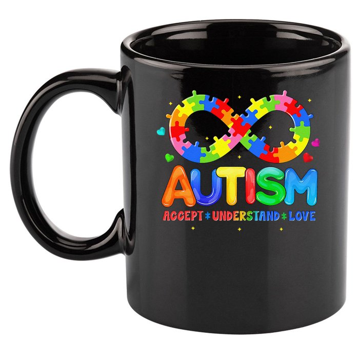 Autism Accept Understand Love Autism Awareness 11oz C Handle Ceramic Mug