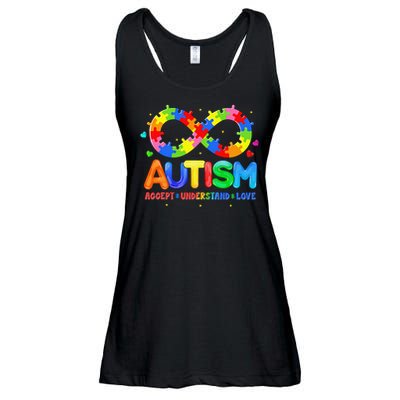 Autism Accept Understand Love Autism Awareness Ladies Essential Flowy Tank