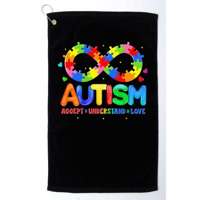 Autism Accept Understand Love Autism Awareness Golf Towel