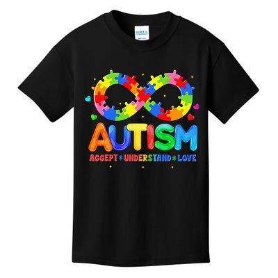 Autism Accept Understand Love Autism Awareness Kids T-Shirt