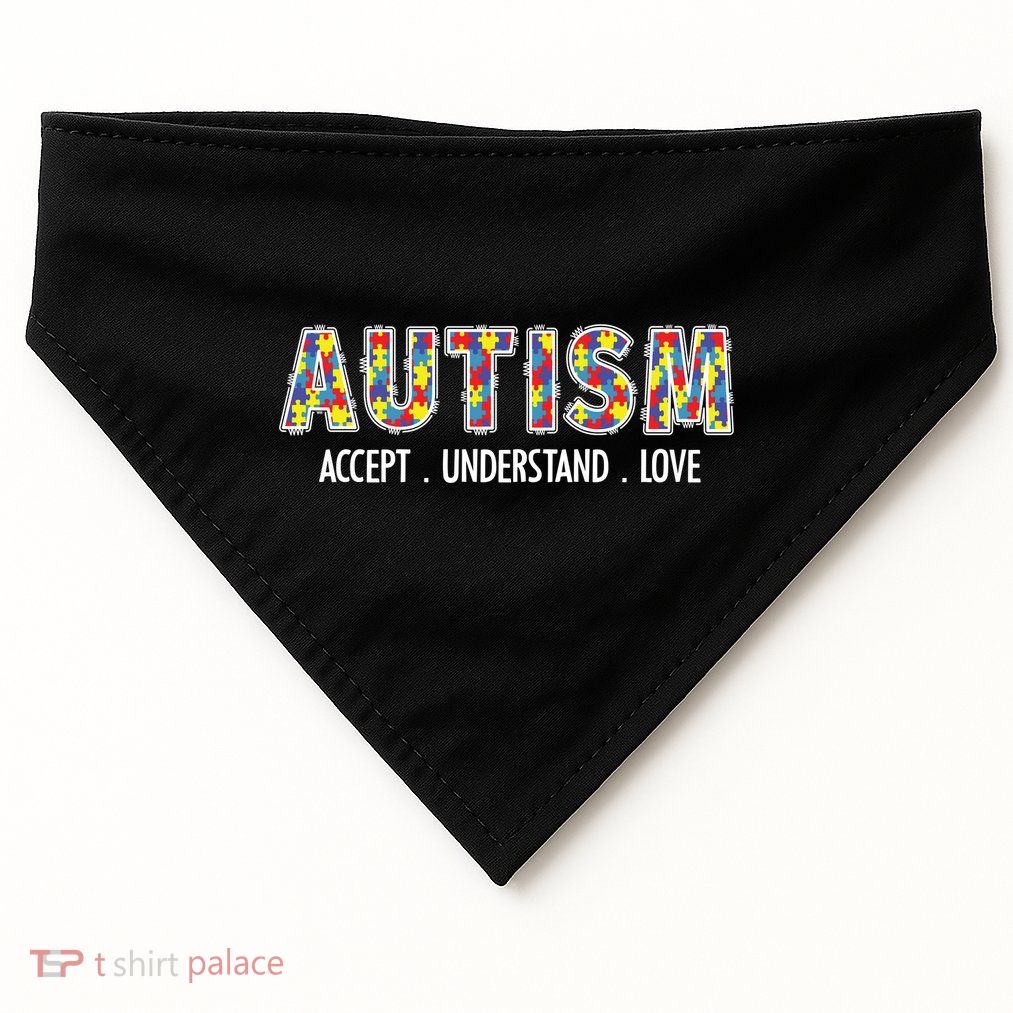 Autism Accept Understand Love USA-Made Doggie Bandana