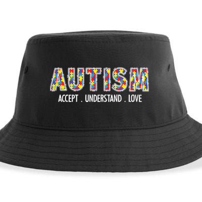 Autism Accept Understand Love Sustainable Bucket Hat