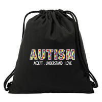 Autism Accept Understand Love Drawstring Bag