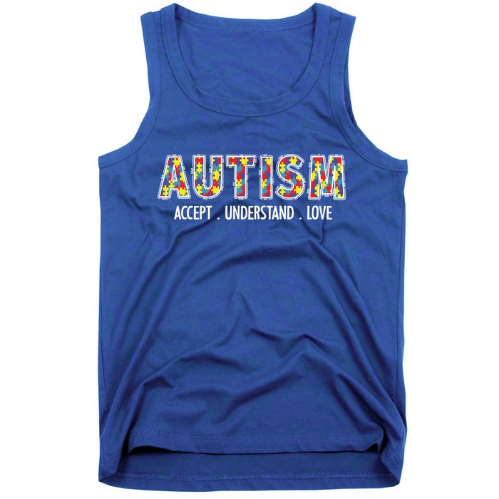 Autism Accept Understand Love Tank Top