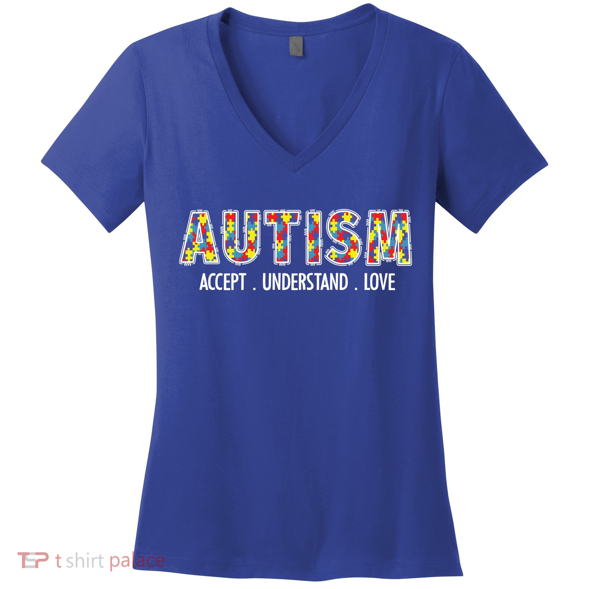 Autism Accept Understand Love Women's V-Neck T-Shirt
