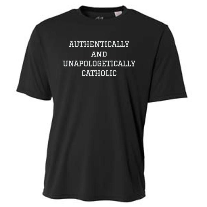 Authentically And Unapologetically Catholic Christian Faith Cooling Performance Crew T-Shirt