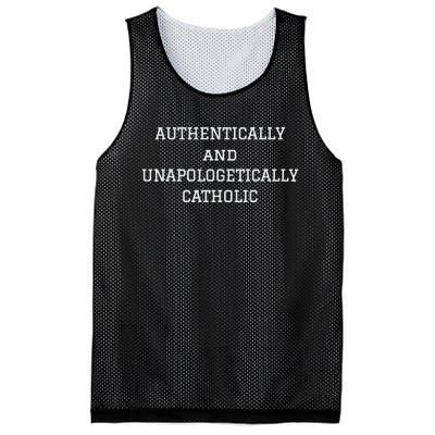 Authentically And Unapologetically Catholic Christian Faith Mesh Reversible Basketball Jersey Tank