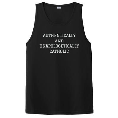 Authentically And Unapologetically Catholic Christian Faith PosiCharge Competitor Tank