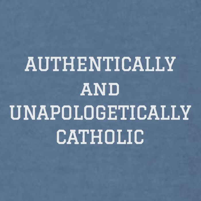 Authentically And Unapologetically Catholic Christian Faith Garment-Dyed Sweatshirt