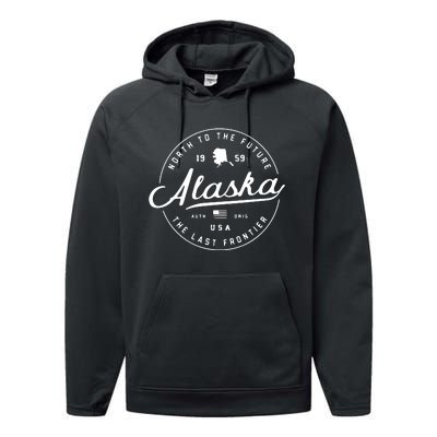 Alaska Ak Usa Performance Fleece Hoodie