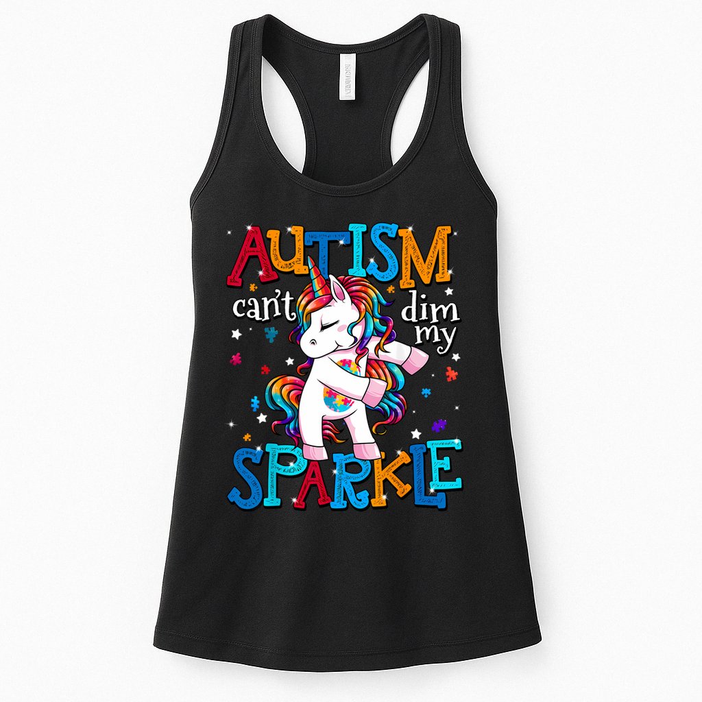 Autism Awareness Unicorn For Autism Mom Girl Womens Tank Top