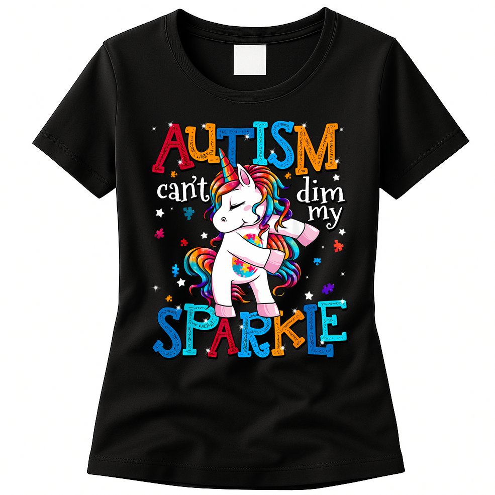 Autism Awareness Unicorn For Autism Mom Girl Womens T-Shirt