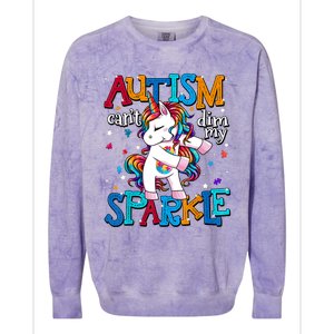 Autism Awareness Unicorn For Autism Colorblast Crewneck Sweatshirt