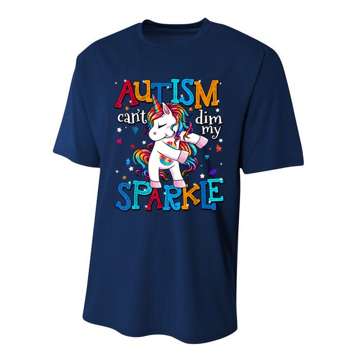 Autism Awareness Unicorn For Autism Performance Sprint T-Shirt