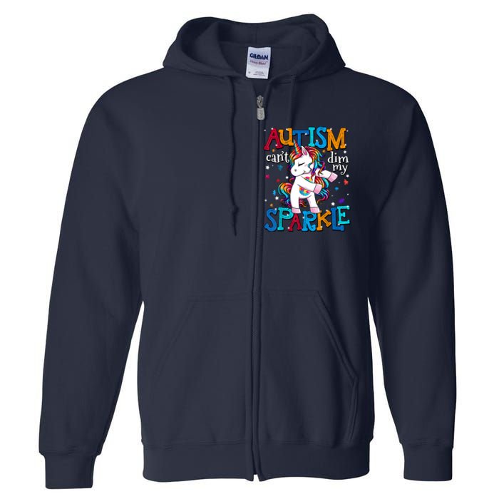 Autism Awareness Unicorn For Autism Full Zip Hoodie