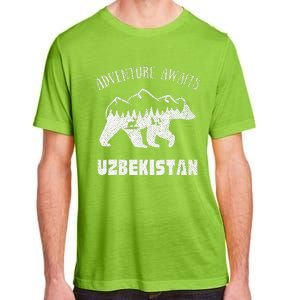 Adventure Awaits Uzbekistan Outdoors Uzbekistan Vacation Adult ChromaSoft Performance T-Shirt