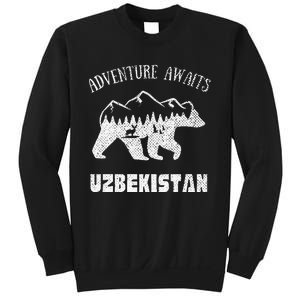 Adventure Awaits Uzbekistan Outdoors Uzbekistan Vacation Sweatshirt