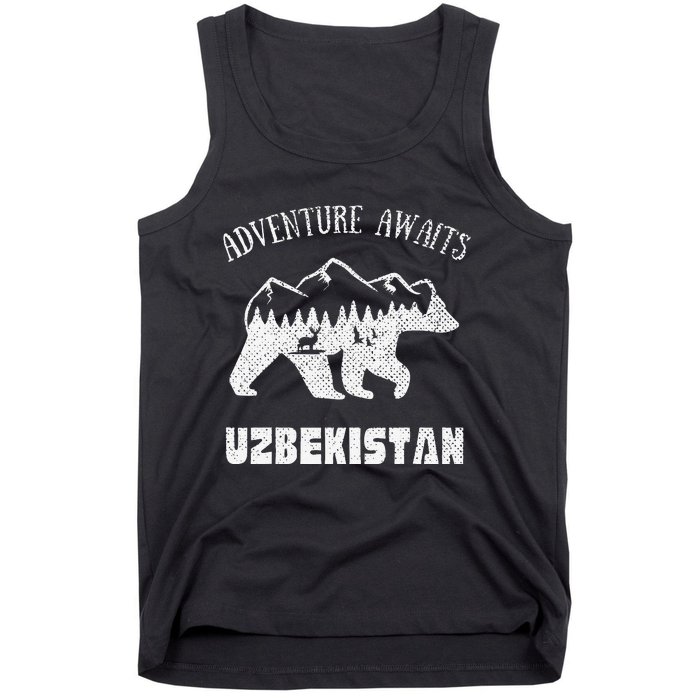 Adventure Awaits Uzbekistan Outdoors Uzbekistan Vacation Tank Top