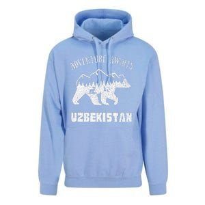 Adventure Awaits Uzbekistan Outdoors Uzbekistan Vacation Unisex Surf Hoodie