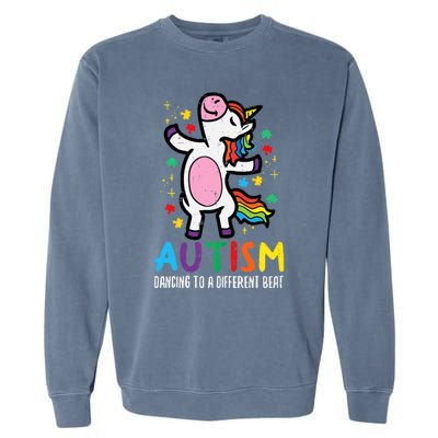 Autism Awareness Uncicorn Dancing Different Beat Girl Garment-Dyed Sweatshirt