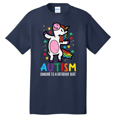 Autism Awareness Uncicorn Dancing Different Beat Girl Tall T-Shirt