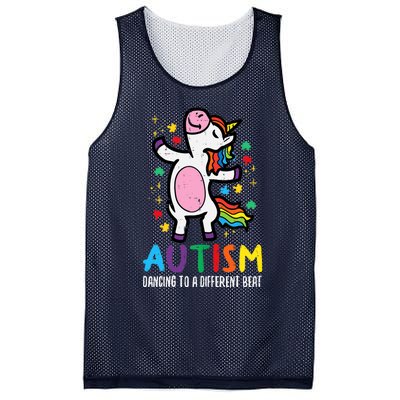 Autism Awareness Uncicorn Dancing Different Beat Girl Mesh Reversible Basketball Jersey Tank