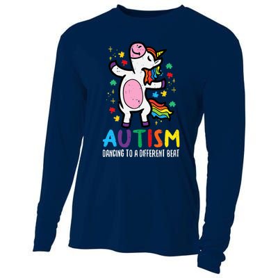 Autism Awareness Uncicorn Dancing Different Beat Girl Cooling Performance Long Sleeve Crew