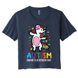 Autism Awareness Uncicorn Dancing Different Beat Girl Women's Crop Top Tee